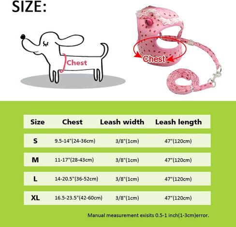 مجموعة صدرية ومقود شبكية قابلة للتعديل من ديدوج مع جرس لطيف للكلاب والقطط الصغيرة والمتوسطة in Kuwait