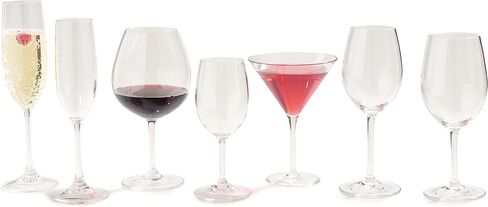 منتجات Carlisle FoodService Products Alibi Wine Glass للمطاعم والمطاعم والمطابخ والبلاستيك، 8 أونصة، شفاف، (عبوة من 24 قطعة) in Saudi Arabia