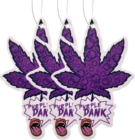 Grape Scent Purple Dank Auto Automobile Room Office Perfume Scented Hanging Paper Air Freshener (3 Qty) in Saudi Arabia