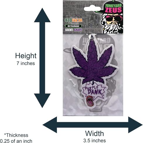 Grape Scent Purple Dank Auto Automobile Room Office Perfume Scented Hanging Paper Air Freshener (3 Qty) in Saudi Arabia