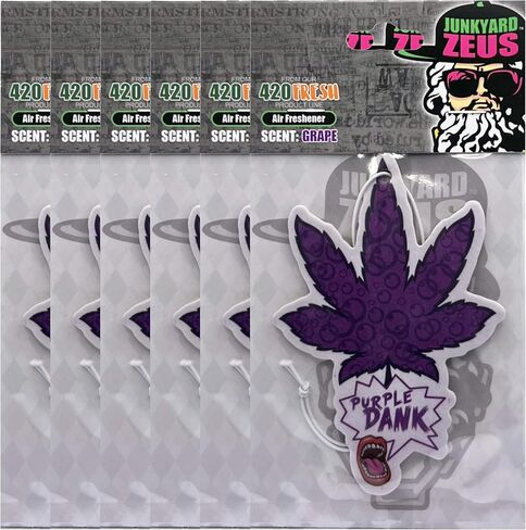 Grape Scent Purple Dank Auto Automobile Room Office Perfume Scented Hanging Paper Air Freshener (3 Qty) in Saudi Arabia