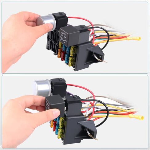 8 Circuit Wiring Harness Universal Wire Harness, Professional Automotive Replacement Electrical Fuses Wire Harness Kit, Compatible with Custom Vehicles, Hot Rods, Street Rods, Dune Buggies in Saudi Arabia