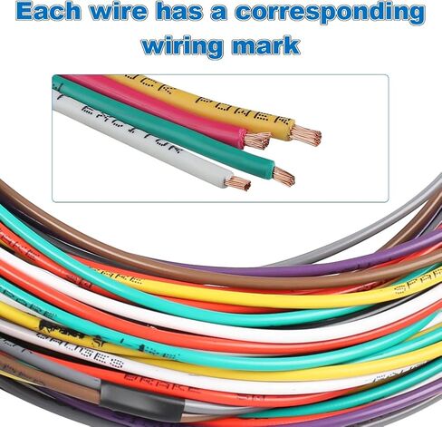 8 Circuit Wiring Harness Universal Wire Harness, Professional Automotive Replacement Electrical Fuses Wire Harness Kit, Compatible with Custom Vehicles, Hot Rods, Street Rods, Dune Buggies in Saudi Arabia