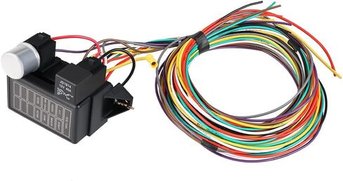 8 Circuit Wiring Harness Universal Wire Harness, Professional Automotive Replacement Electrical Fuses Wire Harness Kit, Compatible with Custom Vehicles, Hot Rods, Street Rods, Dune Buggies in Saudi Arabia