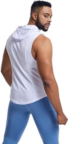 Men's Workout Tank Tops Sleeveless Running Shirts with Hoodie in Saudi Arabia