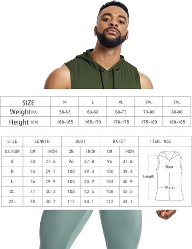 Men's Workout Tank Tops Sleeveless Running Shirts with Hoodie in Saudi Arabia
