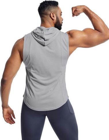 Men's Workout Tank Tops Sleeveless Running Shirts with Hoodie in Saudi Arabia