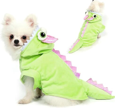 Yoption Dog Cat Dinosaur Costumes, Halloween Christmas Pet Puppy Cosplay Dress Hoodie Funny Clothes (S) in Saudi Arabia