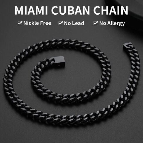 ChainsHouse 9mm 22" Cuban Chain Necklace Men Bracelet 23cm in Saudi Arabia