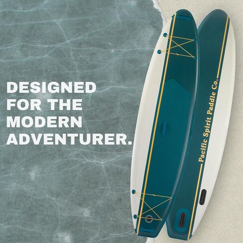 Pacific Spirit Inflatable Stand Up Paddleboard | 10'6" Long 31" Extra Wide SUP | All Accessories Included | Lightweight and Durable Paddle Board | Anti-Slip Eva Deck Pad in Saudi Arabia
