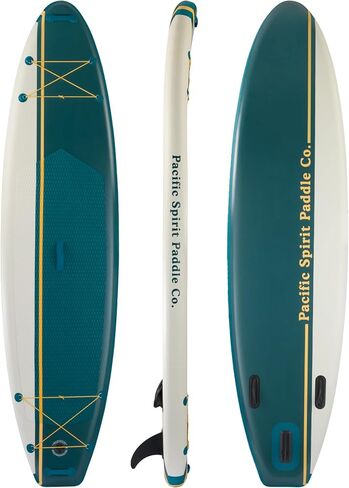 Pacific Spirit Inflatable Stand Up Paddleboard | 10'6" Long 31" Extra Wide SUP | All Accessories Included | Lightweight and Durable Paddle Board | Anti-Slip Eva Deck Pad in Saudi Arabia