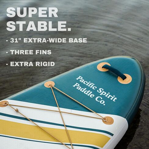 Pacific Spirit Paddle Co | The Canmore | Inflatable Stand Up Paddleboard | 10'6" Long 31" Wide | All Accessories Included | Lightweight and Durable in Saudi Arabia