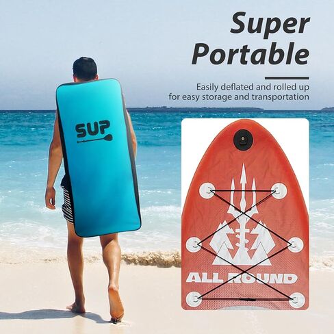 Inflatable Stand Up Paddle Board,10'6"Upgrade Version Blow Up Paddle Boards for Adults with Free Premium Sup Accessories & Backpack, Adjustable Paddle, Fins, Hand Pump in Saudi Arabia