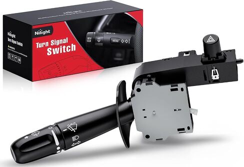 مفتاح إشارة بدوره Nilight متوافق مع 2001 2002 2003 2004 2005 2006 Jeep TJ Wrangler Sport Utility مع مصابيح الضباب وممسحة الزجاج الأمامي ومفتاح رافعة باهتة، ضمان لمدة عامين in Saudi Arabia