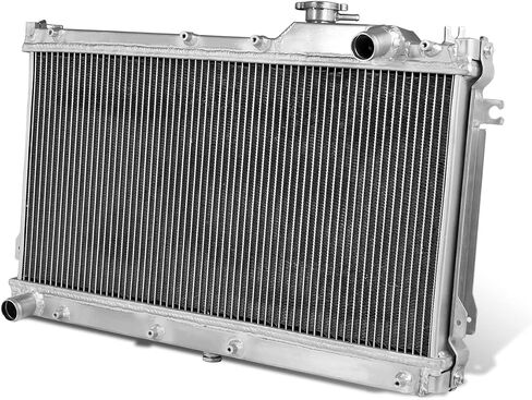 DNA Motoring RA-MM90-2 2-Row Full Aluminum Radiator, 1 Pack,Metallic in Saudi Arabia