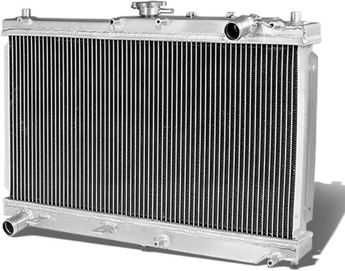 DNA Motoring RA-MM90-2 2-Row Full Aluminum Radiator, 1 Pack,Metallic in Saudi Arabia