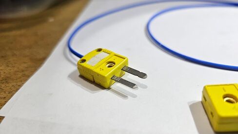 K-Type Thermocouple Extension Cable 1m, Mini Flat Type Male to Female Connectors, Temperature Sensor Patch Cable in Saudi Arabia