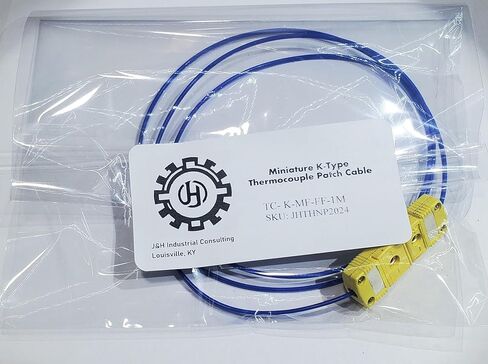 K-Type Thermocouple Extension Cable 1m, Mini Flat Type Male to Female Connectors, Temperature Sensor Patch Cable in Saudi Arabia