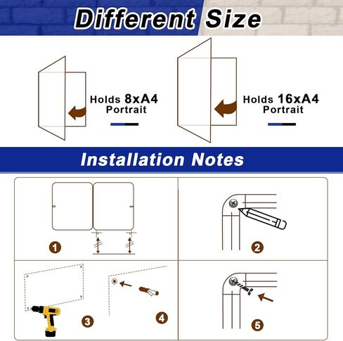 4 مجموعات من لوحات الإعلانات المغلقة من Blulu، لوحة ملاحظات قابلة للقفل ومضادة للرياح في الهواء الطلق مع باب قابل للقفل لإشعارات مكتب المدرسة المنزلية، قماش أزرق، 24 × 36 بوصة in Kuwait