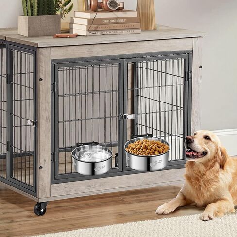 2 Pack Dog Crate Bowl,Metal Dog Water Food Bowl No Spill,Hanging Dog Bowls for Kennel,Dog Crate Water Feeder,Stainless Steel Kennel Bowls Mountable for Dogs Cats Bunny Ferret Bird in Saudi Arabia