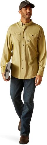 ARIAT Men's Rebar Made Tough Venttek Durastretch Work Shirt in Saudi Arabia