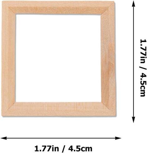 DECHOUS 20 Pcs Solid Wood Frame Mini Doll House Tiny Furniture Mini Furniture Doll House Photo Frame Micro Landscape Decors Simulation Picture Frame Mini Decoration Mini House Decors Wood in Saudi Arabia