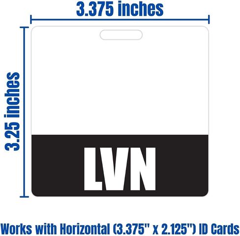 LVN Badge Buddy (Purple) - Horizontal Heavy Duty Badge Tags for Licensed Vocational Nurses - Double Sided Badge Identification Card in Saudi Arabia