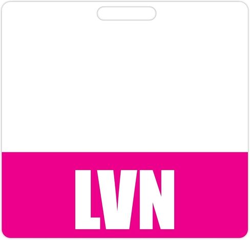 LVN Badge Buddy (Purple) - Horizontal Heavy Duty Badge Tags for Licensed Vocational Nurses - Double Sided Badge Identification Card in Saudi Arabia