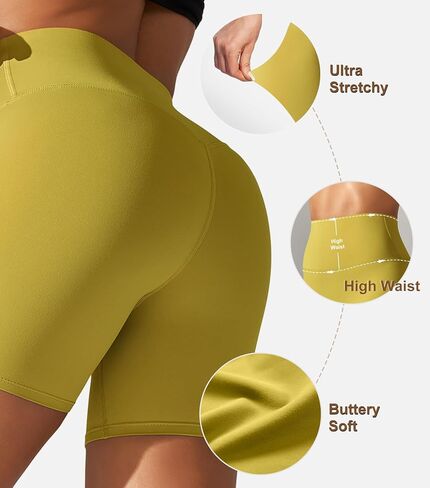 Orolay Workout Shorts for Women - Naked Feeling Biker Shorts Yoga Soft High Waisted Moisture Wicking Running Shorts in Saudi Arabia