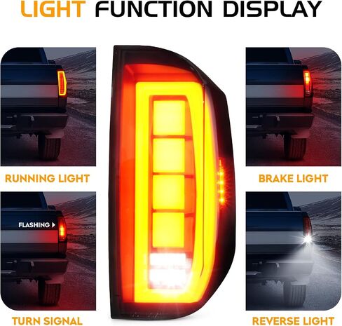 ضوء خلفي LED (دخان) + طقم ضوء الفرامل الثالث (أحمر) لسيارة Toyota Tundra 2014-2018، مجموعة الضوء الخلفي مجموعة استبدال ضوء التوقف العالي 3 قطع in Saudi Arabia