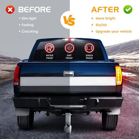 ضوء خلفي LED (دخان) + طقم ضوء الفرامل الثالث (أحمر) لسيارة Toyota Tundra 2014-2018، مجموعة الضوء الخلفي مجموعة استبدال ضوء التوقف العالي 3 قطع in Saudi Arabia