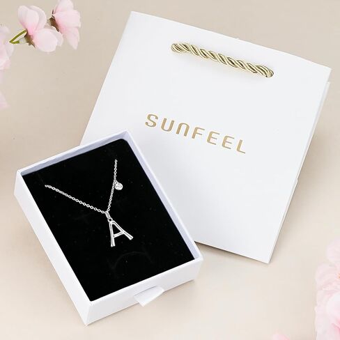 Bubble Letter Necklace for Women, S925 Sterling Silver Initial Necklace,Balloon Letter Pendant Necklace,Fashion Silver Jewelry Gift for Women Wife Mom Girlfriend in Saudi Arabia