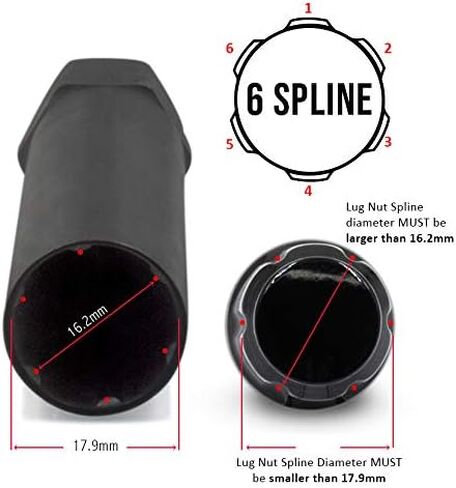 Wheel Accessories Parts Set of 20 Chrome 12x1.75 Lug Nuts 1.38in Long Car Small Diameter Lug Nut Closed End Bulge Acorn 6 Spline with Key (M12x1.75, Chrome) in Saudi Arabia