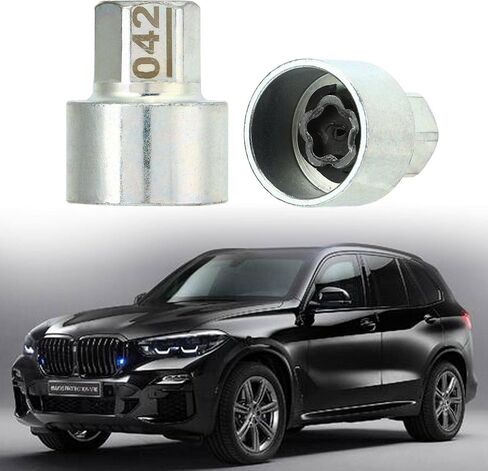 Acouto Car Wheel Lock Key Anti Theft Lugnut Socket Metal Wheel Lock Lug Nut Remover Replacement for 1 3 5 6 7Series X1 X2 X3 X4 X5 X6 Z4 (055) in Saudi Arabia