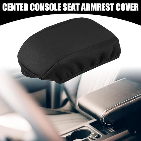Center Console Seat Armrest Cover - Car Inner Seat Armrest Lid Storage Covers Trim - for Ford Escape 2017-2019 Neoprene Fabric Black - 1 Pc in Saudi Arabia