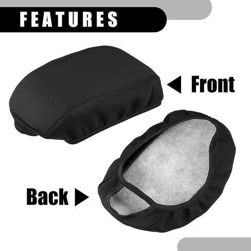 Center Console Seat Armrest Cover - Car Inner Seat Armrest Lid Storage Covers Trim - for Ford Escape 2017-2019 Neoprene Fabric Black - 1 Pc in Saudi Arabia
