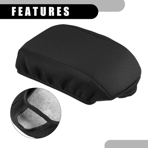 Center Console Seat Armrest Cover - Car Inner Seat Armrest Lid Storage Covers Trim - for Ford Escape 2017-2019 Neoprene Fabric Black - 1 Pc in Saudi Arabia