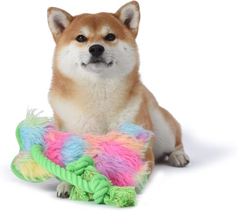 Toys for Dogs | 9 Inch Plush Dog Toy with Green Hair and Purple Body | Dog Toy with Squeaker | Plush Fabric Soft Medium Squeaky Dog Toy from Trolls in Saudi Arabia
