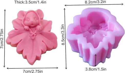 Maple Leaf Mice Silicone Soap Mold Candle Mold Fondant Chocolate Cake Candy Mould Baking Pastry Tools Polymer Clay Mould in Saudi Arabia