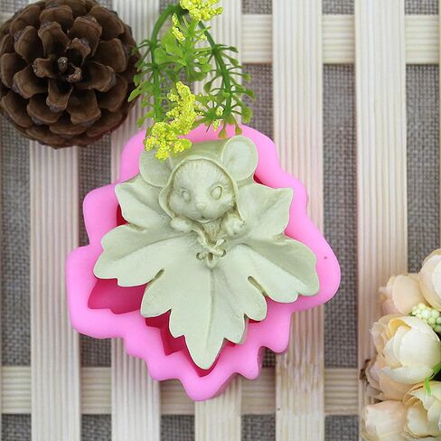 Maple Leaf Mice Silicone Soap Mold Candle Mold Fondant Chocolate Cake Candy Mould Baking Pastry Tools Polymer Clay Mould in Saudi Arabia