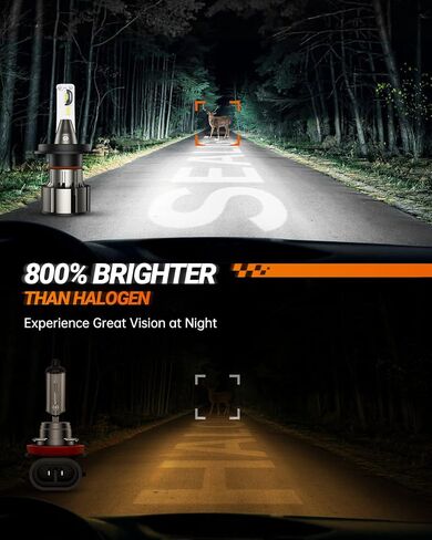 مصابيح الإضاءة SEALIGHT H4/9003/HB2، مصابيح 9003 ذات شعاع مزدوج فائق السطوع، لمبة Hb2 بيضاء 6000 كلفن مع مروحة تبريد، التوصيل والتشغيل، مصابيح الضباب، حزمة من 2 in Saudi Arabia