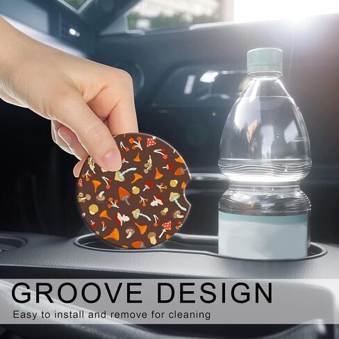 Flag Absorbent Car Mexico Smoke Cup Holder Coaster 2 Pack,Ceramic Stone Coaster with a Finger Notch for Most Cars Interior in Saudi Arabia
