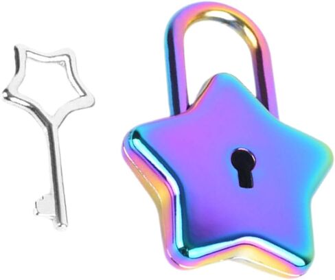 Laptop Padlock Mini Padlock Diary Key Padlock Diary Lock and Key Purse Lock Decorative Lock Heart Lock Star Padlock for DIY Small Lock Metal Lock Notebook Decorate Alloy Star Shape in Saudi Arabia