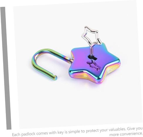 Laptop Padlock Mini Padlock Diary Key Padlock Diary Lock and Key Purse Lock Decorative Lock Heart Lock Star Padlock for DIY Small Lock Metal Lock Notebook Decorate Alloy Star Shape in Saudi Arabia