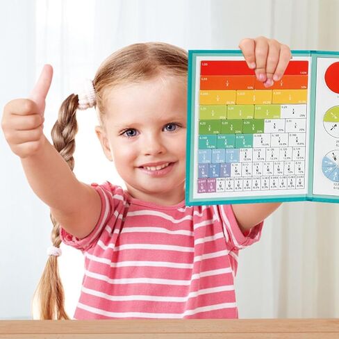 Magnetic Math Fraction Education Puzzle, Magnetic Kids Fraction Tiles Circles, Math Manipulatives for Elementary School, Math Teaching Aids with Finger Reading Stick in Saudi Arabia