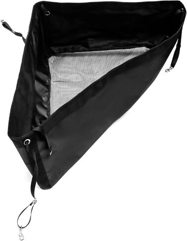 QWORK Corner Hay Feeder Bags, 2 Pack Large Capacity Hay Bag for Horse, Reduces Waste, with Mesh Bottom and Snap Closure, for Horse Trailer Stalls, Black in Saudi Arabia