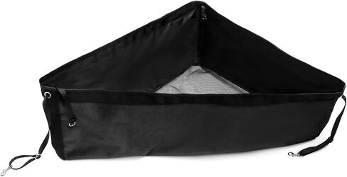 QWORK Corner Hay Feeder Bags, 2 Pack Large Capacity Hay Bag for Horse, Reduces Waste, with Mesh Bottom and Snap Closure, for Horse Trailer Stalls, Black in Saudi Arabia