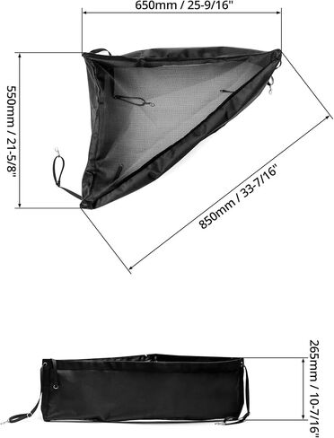 QWORK Corner Hay Feeder Bags, 2 Pack Large Capacity Hay Bag for Horse, Reduces Waste, with Mesh Bottom and Snap Closure, for Horse Trailer Stalls, Black in Saudi Arabia
