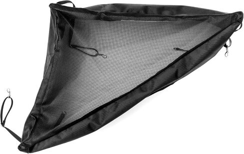 QWORK Corner Hay Feeder Bags, 2 Pack Large Capacity Hay Bag for Horse, Reduces Waste, with Mesh Bottom and Snap Closure, for Horse Trailer Stalls, Black in Saudi Arabia