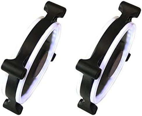 APEVIA 212L-CGN 120 مم مروحة LED خضراء صامتة بحلقات مزدوجة مع 32 × مصابيح LED و8 × وسادات مطاطية مضادة للاهتزاز (2 قطعة) in Kuwait